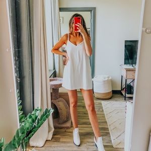 Tobi White Mesh Slip Dress